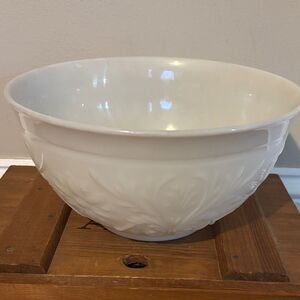 Milkglass Embossed Bowl with flower design